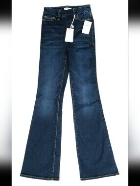 NWT Good American Good Legs Flare Jeans | Size 0 | 34" Inseam | High-Waisted